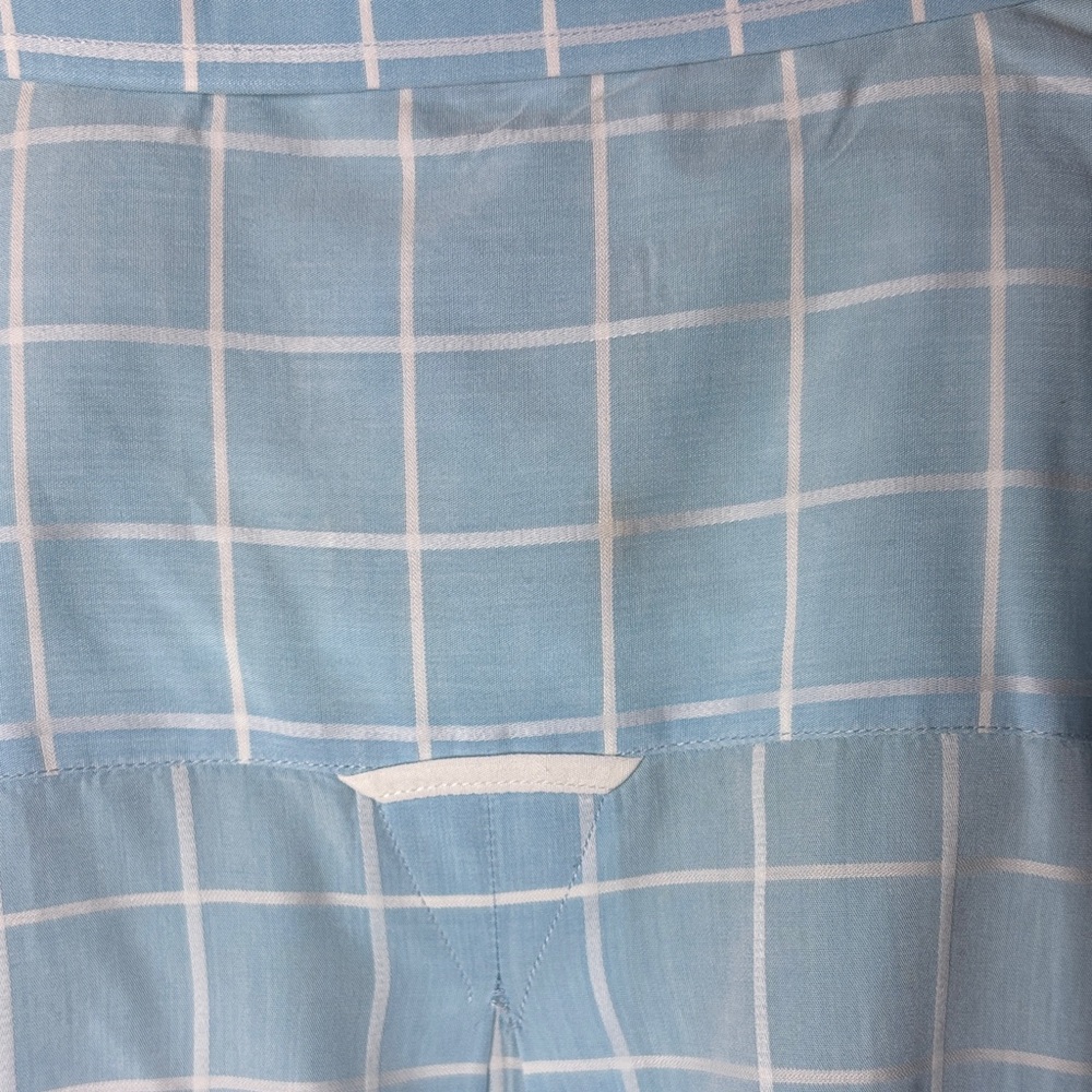 Mine Light Blue Plaid Button Down Long Sleeve Men's Shirt Size XL - Picture 14 of 16